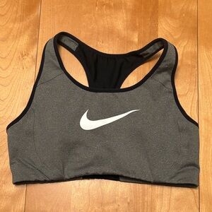 Nike Women's Black and Gray Sports Bra